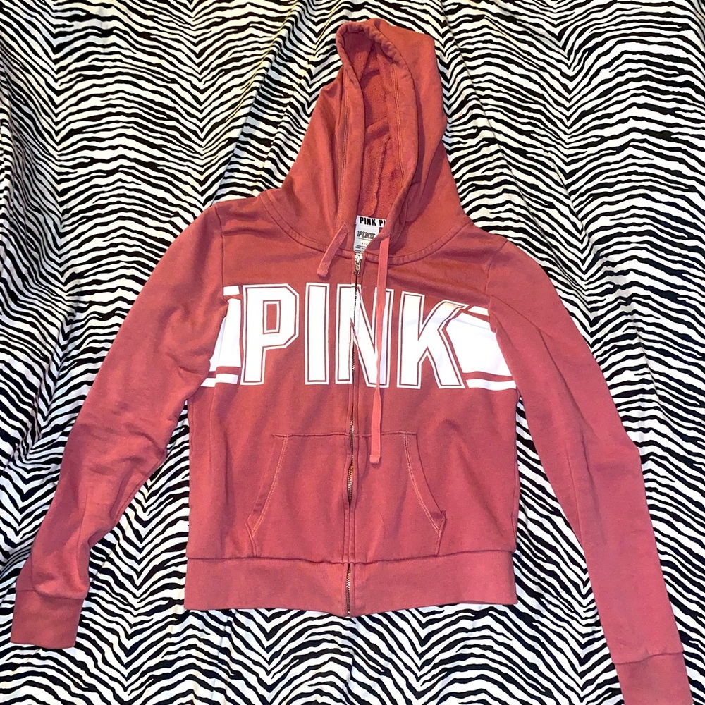 PINK - Victoria's Secret PINK Victoria’s Secret Pink Full Zip Hoodie